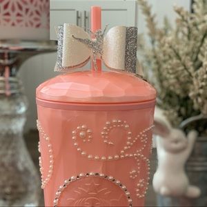 Starbucks Tumbler Ballerina Bow Straw Topper